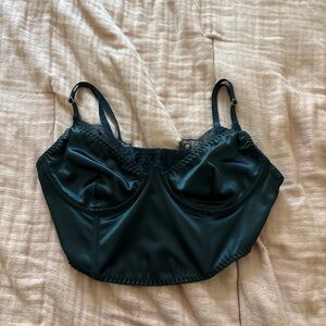 Elegant Black Satin Bralette